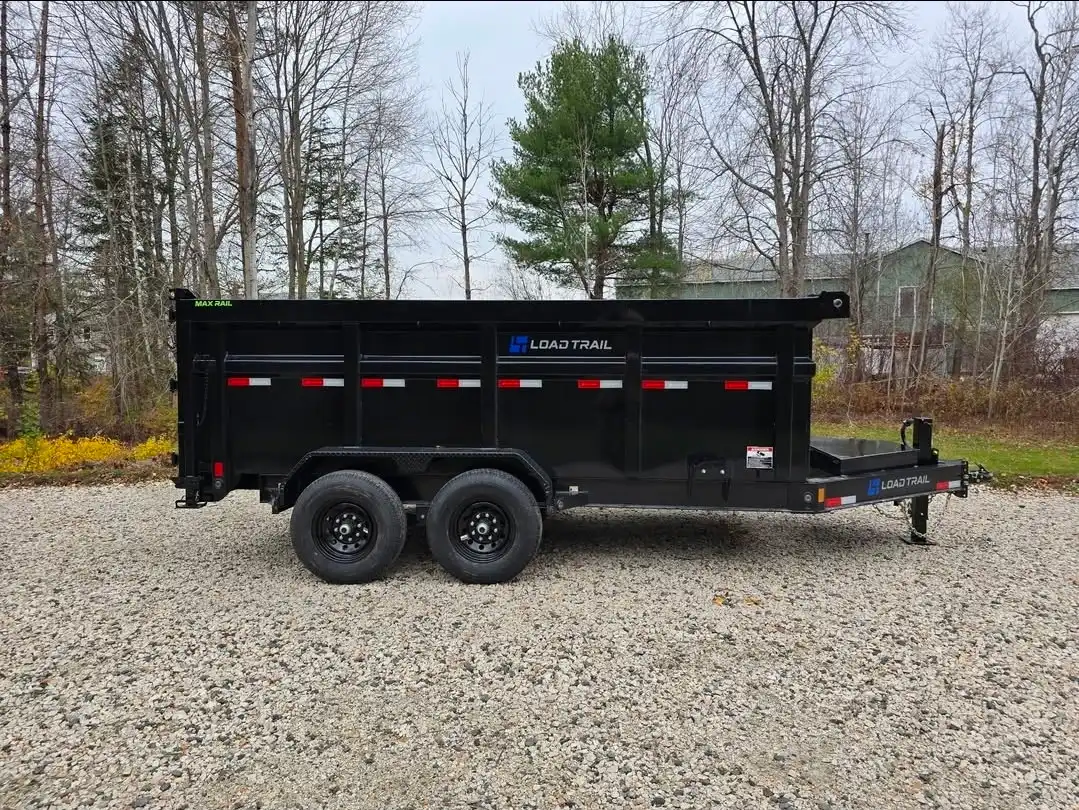 Close up of dump trailer loading capacity