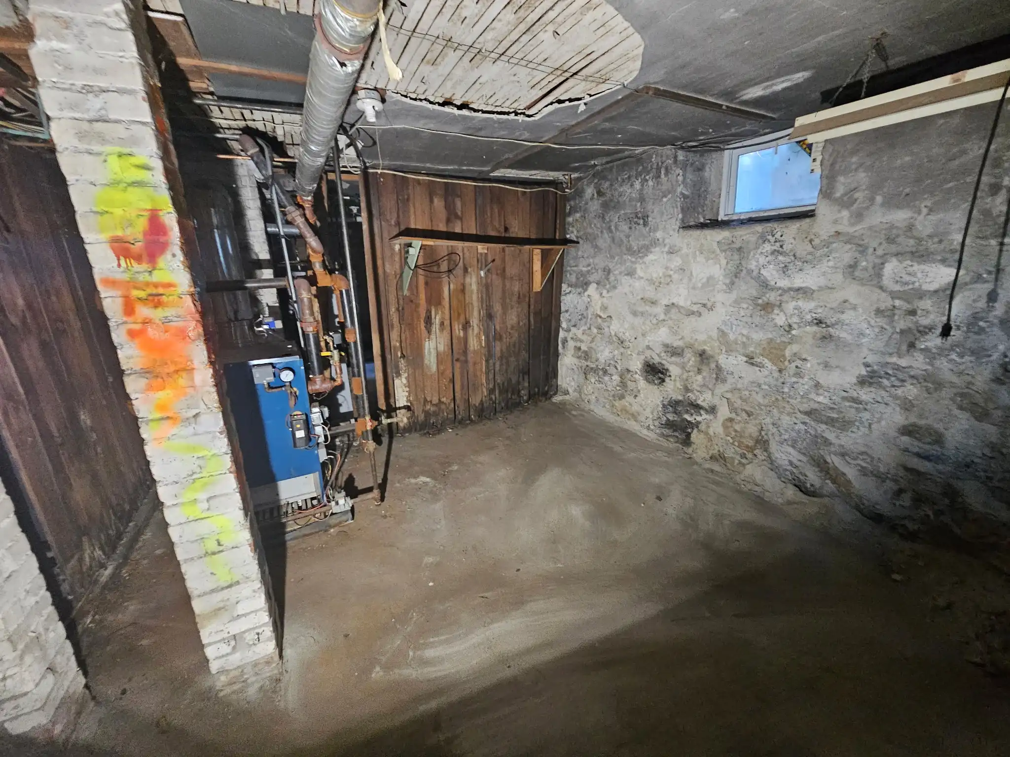 Basement cleanout after - organized and clear space in New Bedford