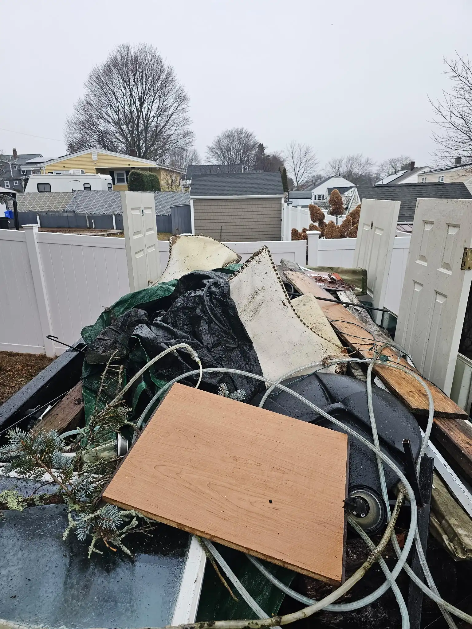 Full truck load after a residential cleanout in New Bedford MA